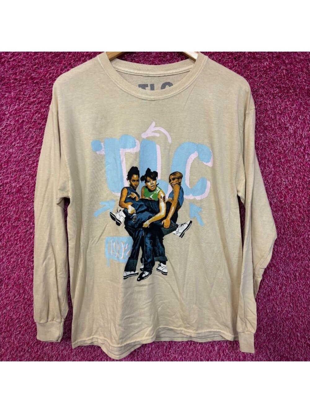 TLC 1992 rap tee long sleeve tshirt size medium